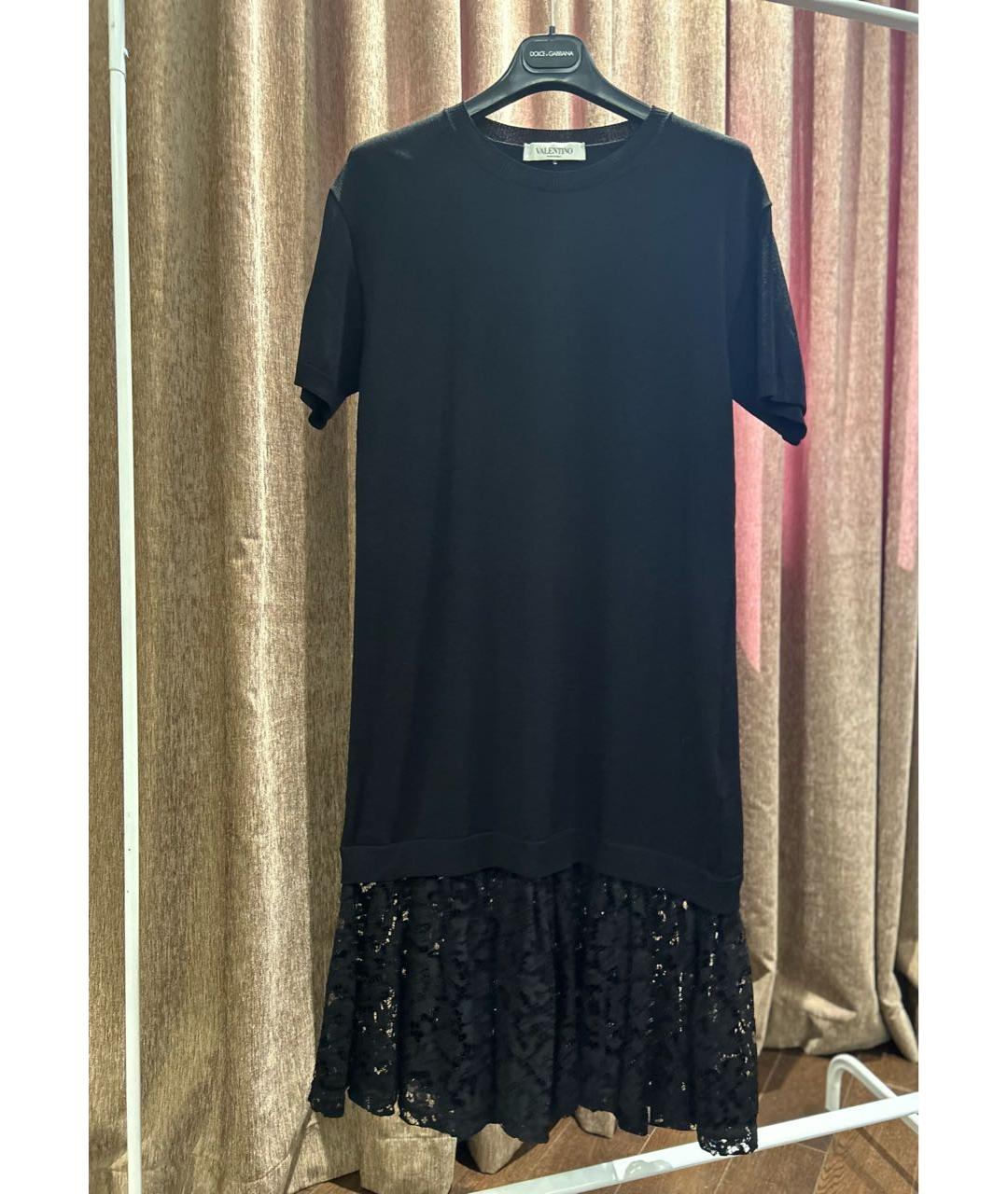 VALENTINO Черное вискозное платье, фото 7