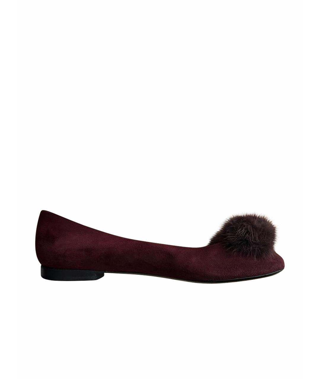 FERRAGAMO Коралловые балетки из лакированной кожи, фото 1