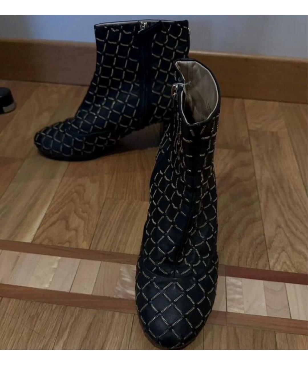CHANEL Черные кожаные ботильоны, фото 2