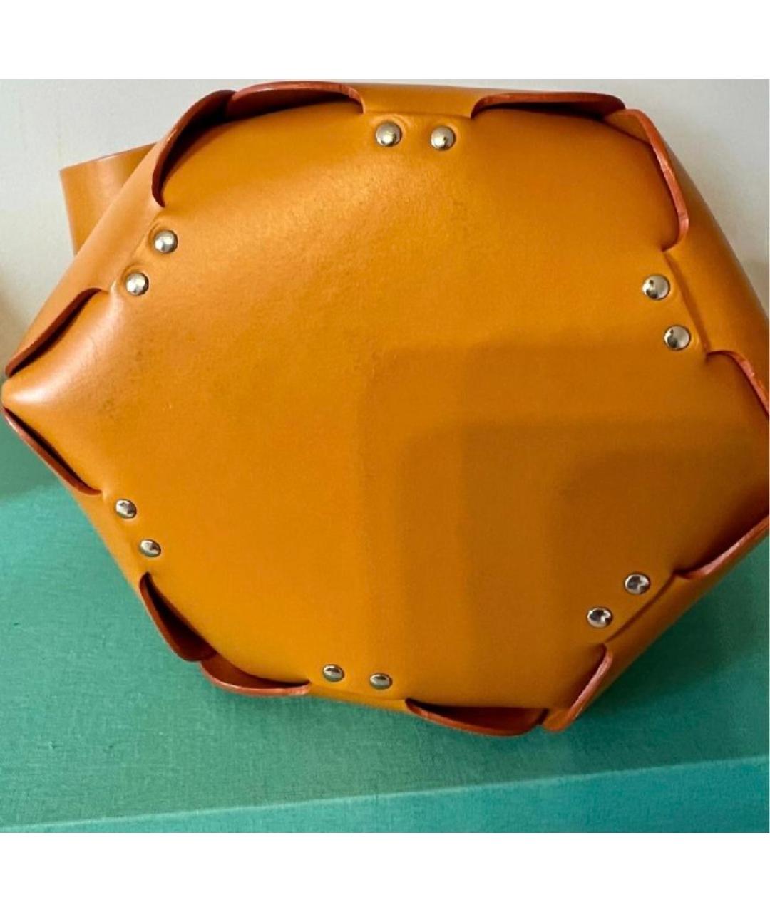 PACO RABANNE Коричневая кожаная сумка через плечо, фото 6