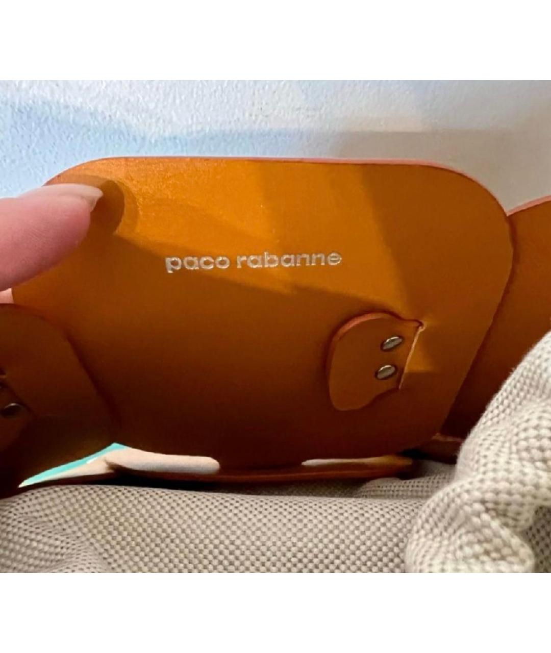 PACO RABANNE Коричневая кожаная сумка через плечо, фото 4