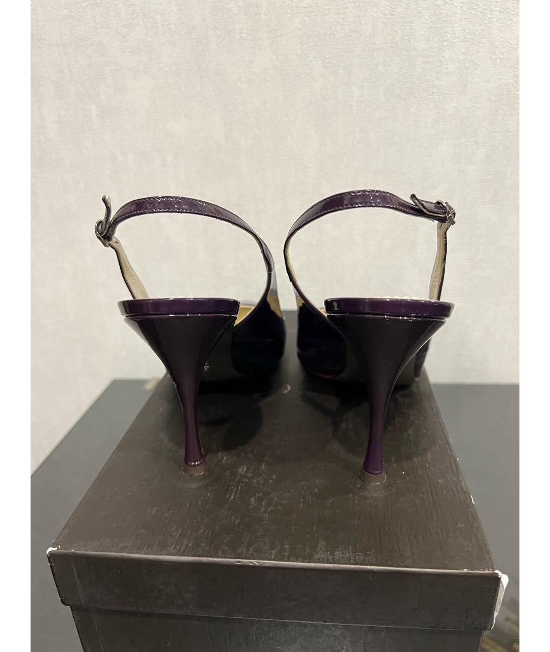 DOLCE&GABBANA Фиолетовые туфли из лакированной кожи, фото 4