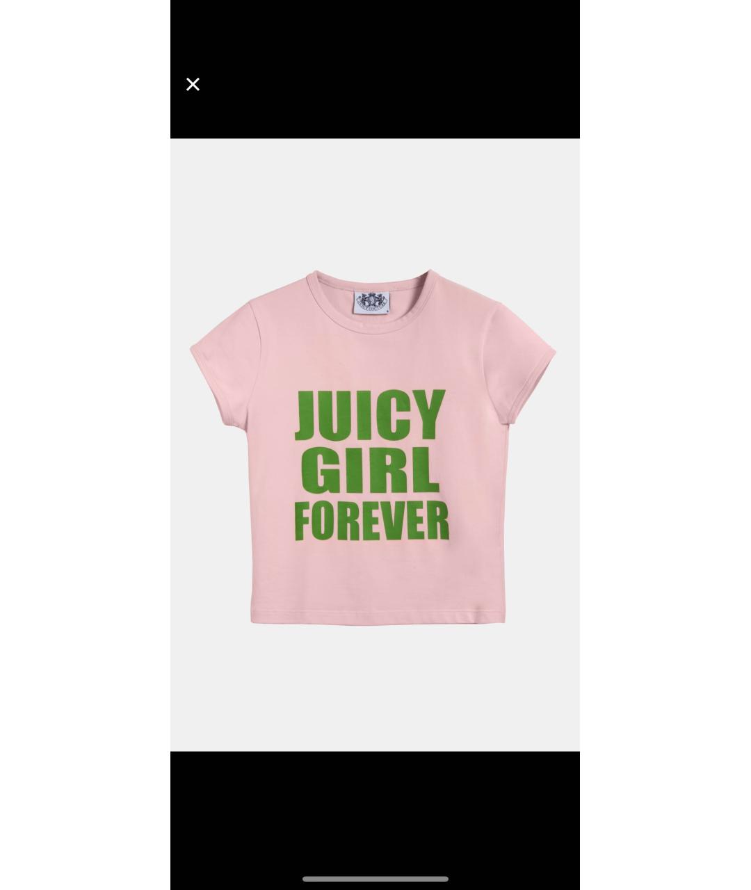 JUICY COUTURE Розовая хлопковая футболка, фото 4