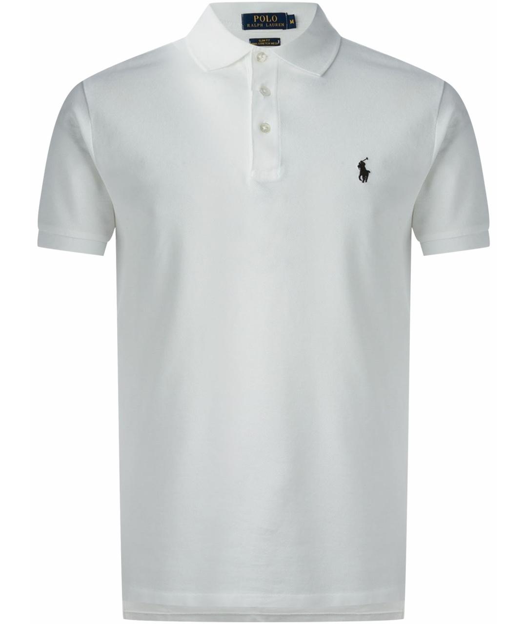 POLO RALPH LAUREN Белое хлопковое поло с коротким рукавом, фото 1