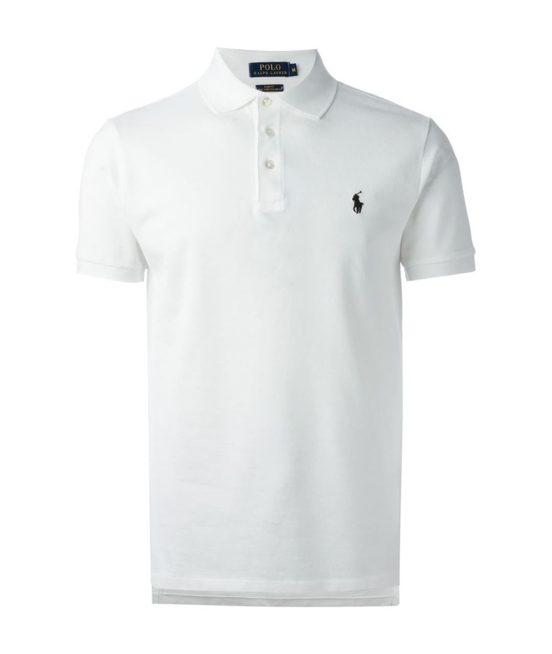 POLO RALPH LAUREN Белое хлопковое поло с коротким рукавом, фото 7