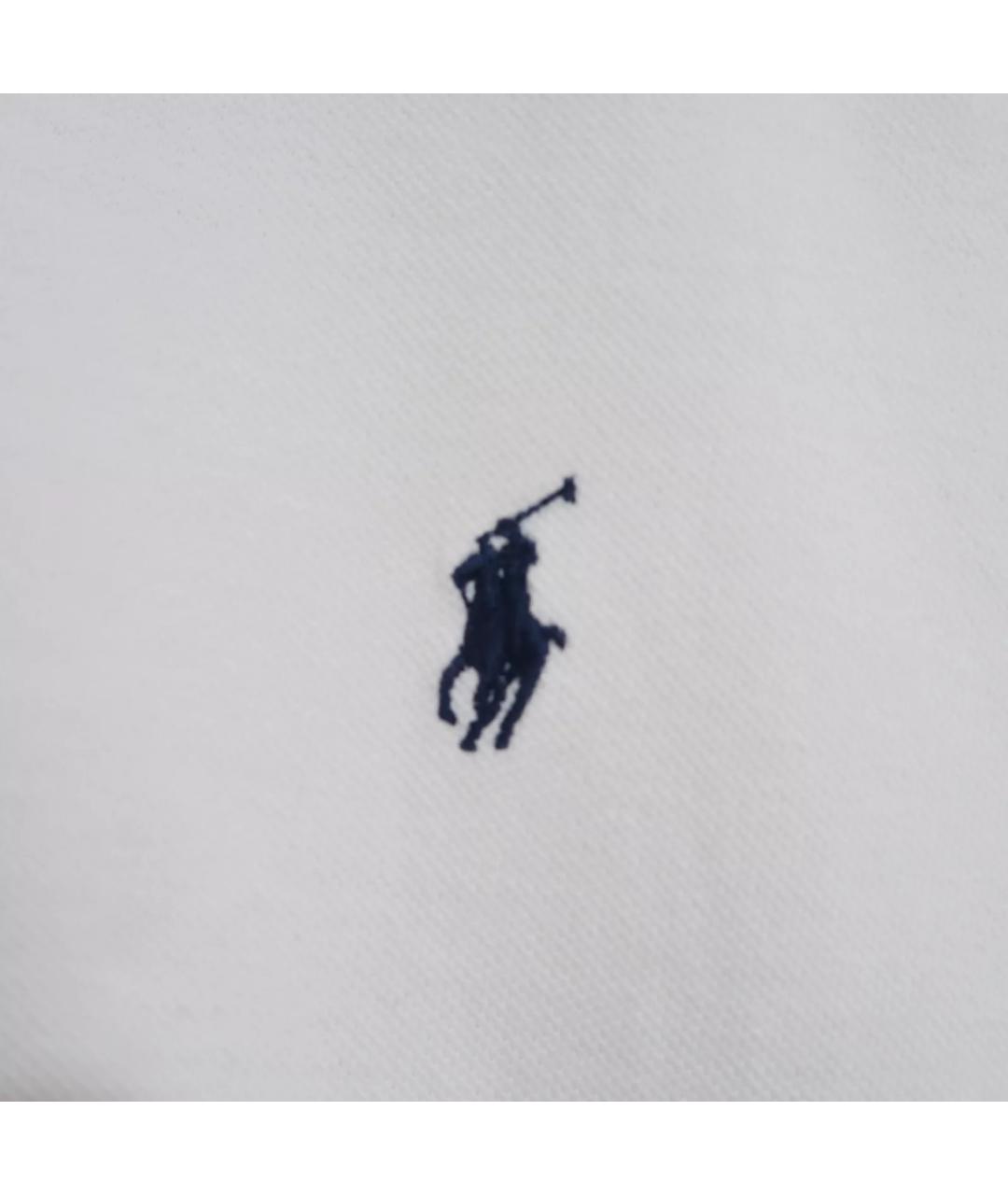 POLO RALPH LAUREN Белое хлопковое поло с коротким рукавом, фото 4