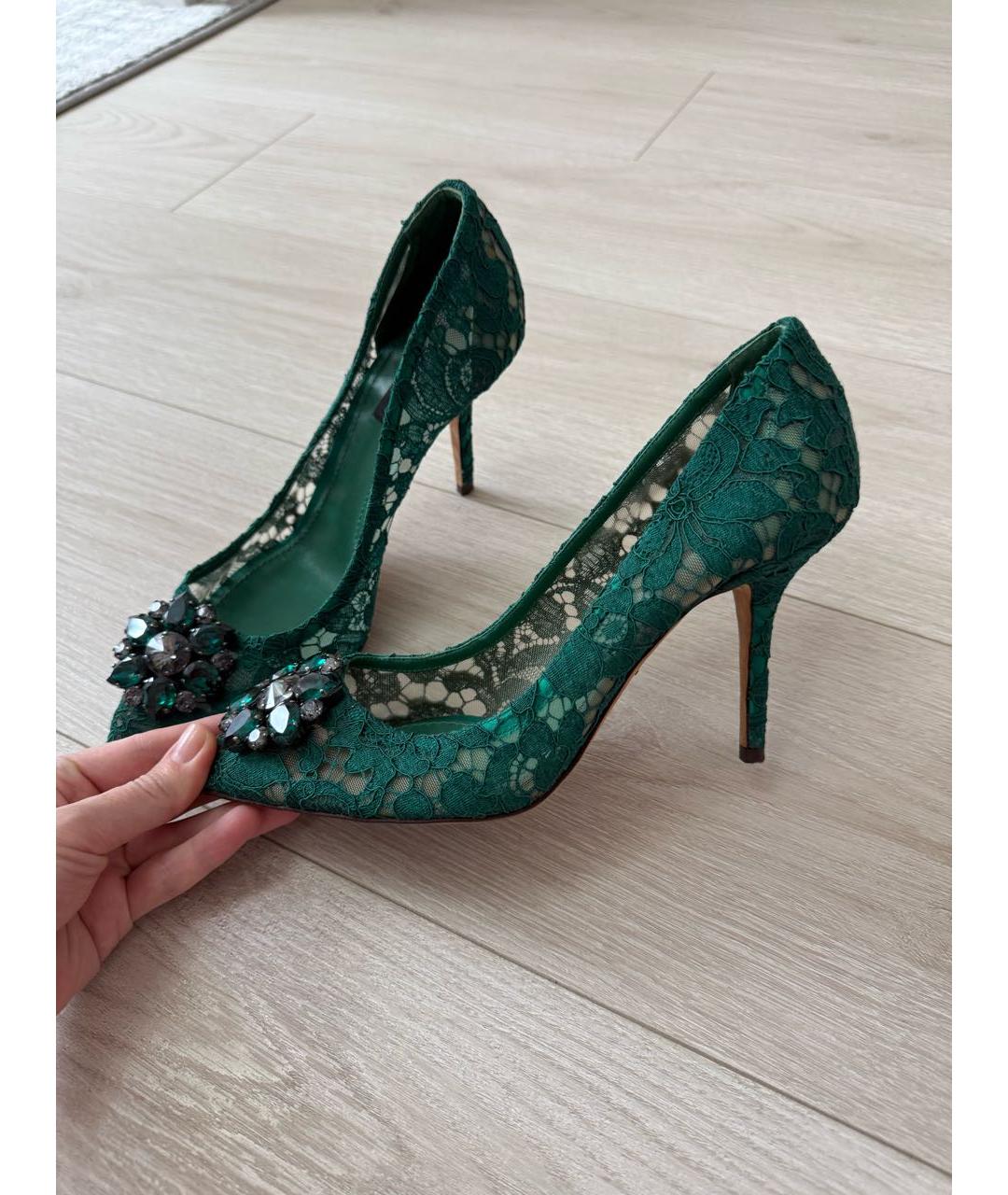 DOLCE&GABBANA Зеленые туфли, фото 4