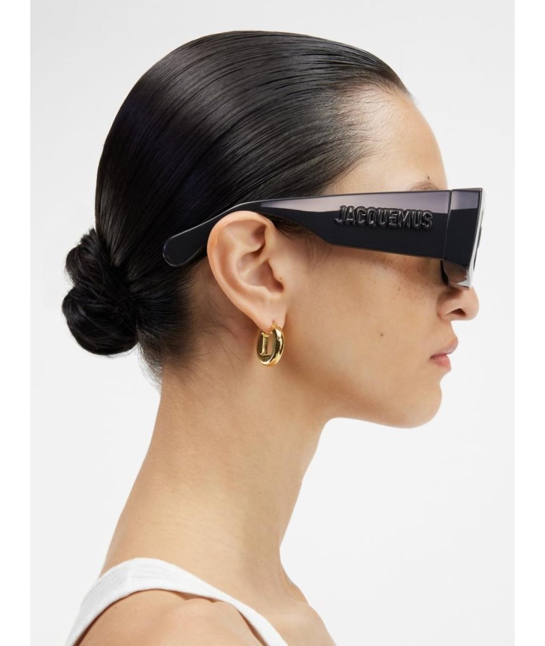JACQUEMUS Черные пластиковые солнцезащитные очки, фото 5