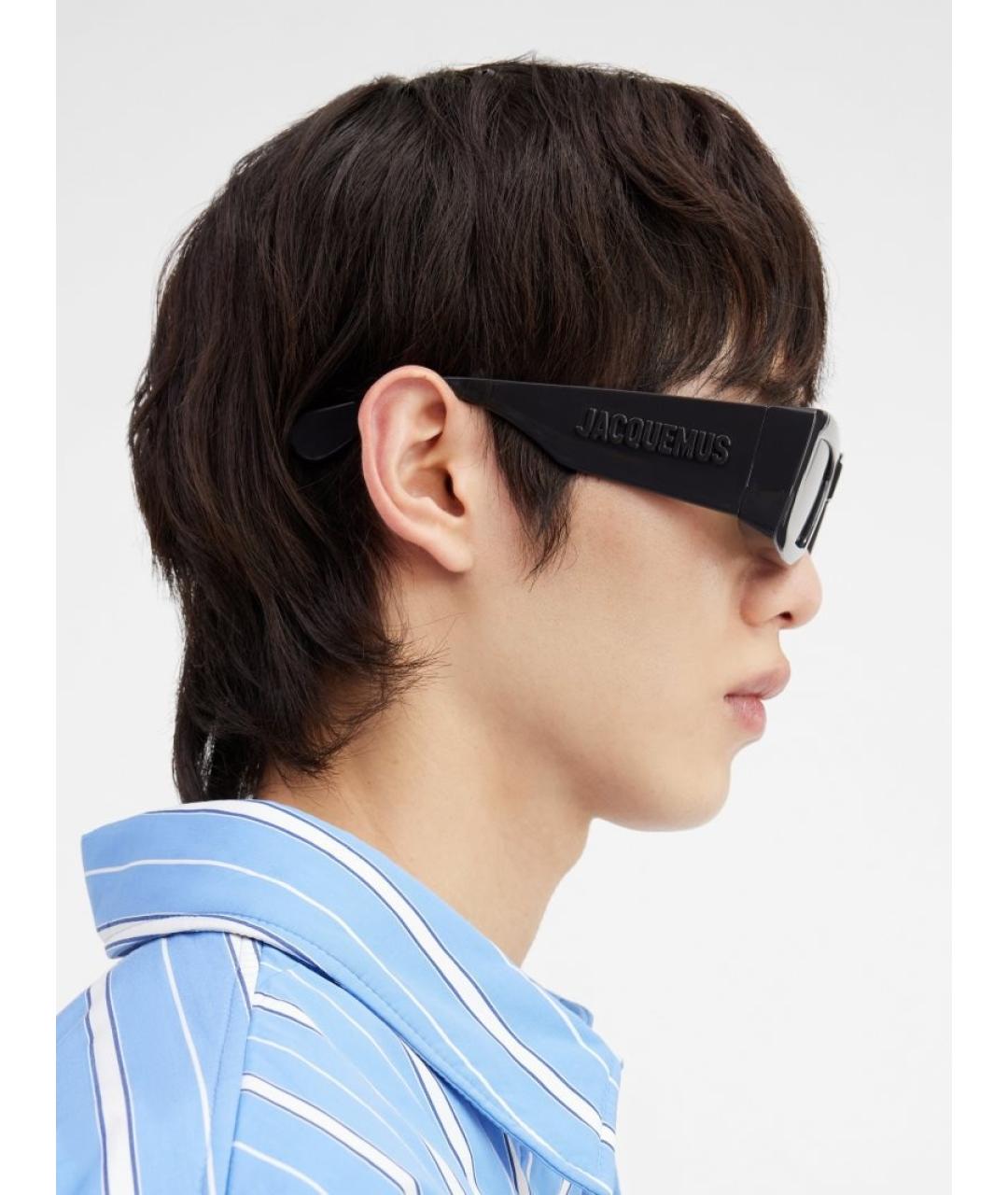 JACQUEMUS Черные пластиковые солнцезащитные очки, фото 7