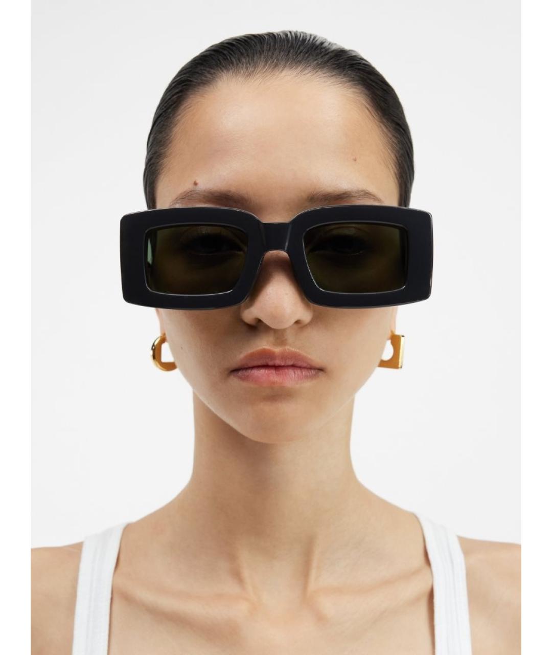 JACQUEMUS Черные пластиковые солнцезащитные очки, фото 4