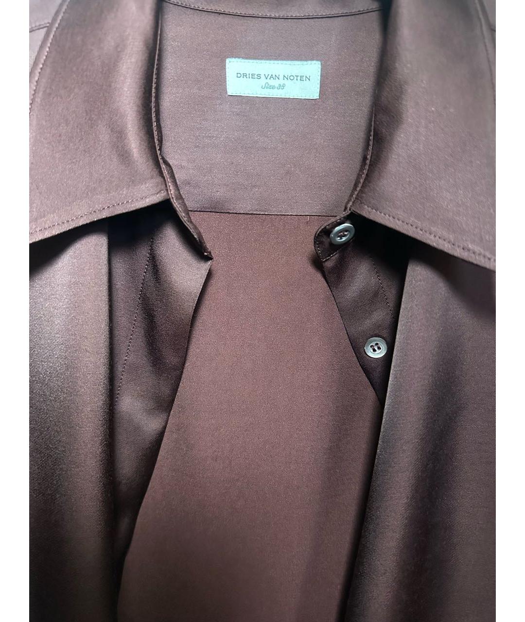 DRIES VAN NOTEN Бордовая вискозная рубашка, фото 3