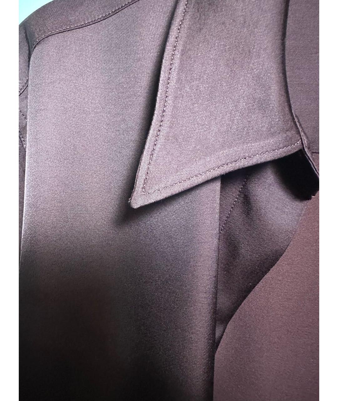 DRIES VAN NOTEN Бордовая вискозная рубашка, фото 4