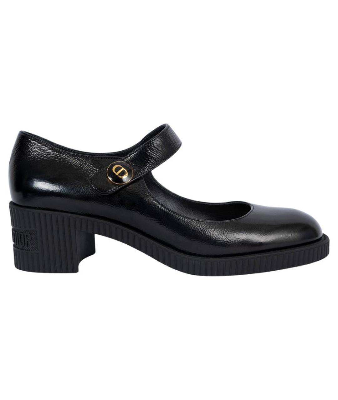 CHRISTIAN DIOR Черные кожаные туфли, фото 1