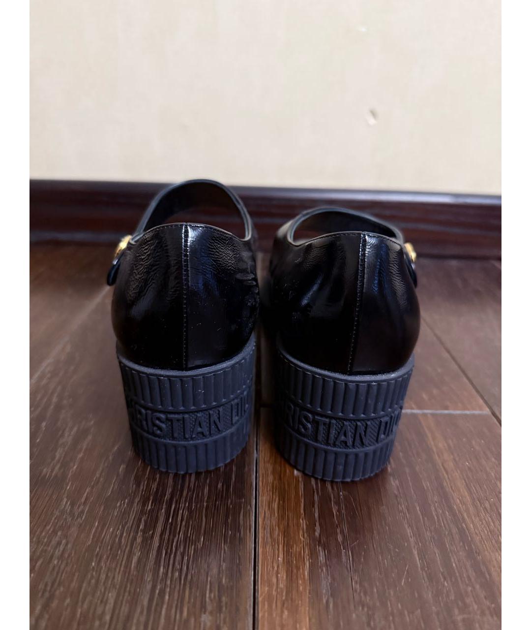 CHRISTIAN DIOR Черные кожаные туфли, фото 5