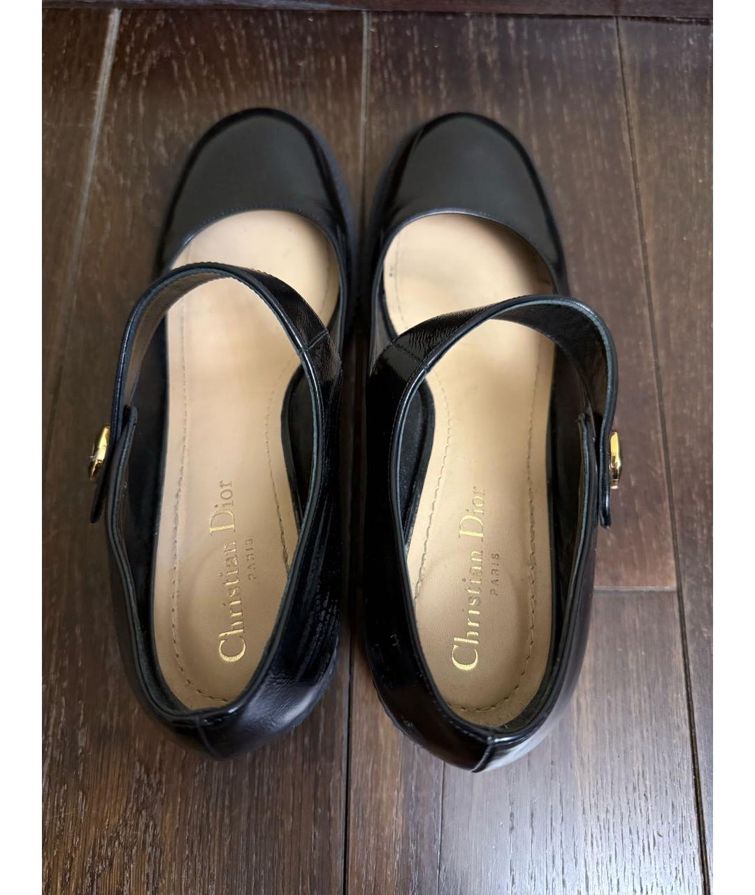 CHRISTIAN DIOR Черные кожаные туфли, фото 9