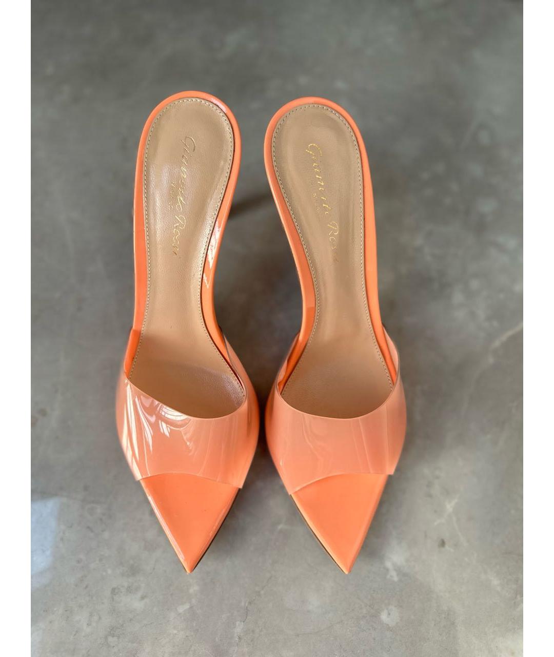 GIANVITO ROSSI Коралловые резиновые мюли, фото 2
