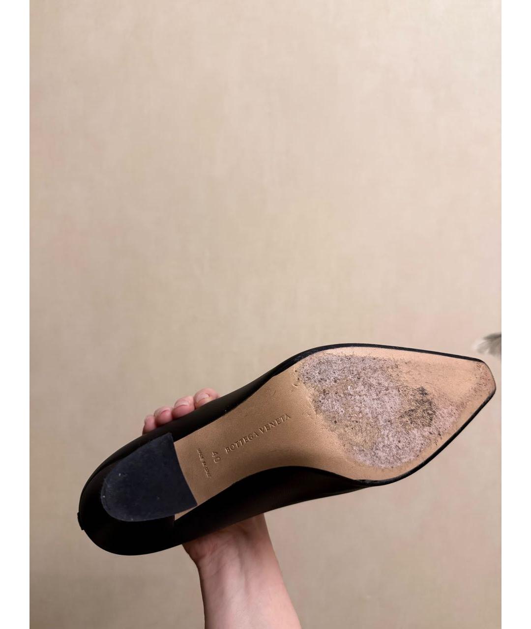 BOTTEGA VENETA Черные кожаные туфли, фото 6