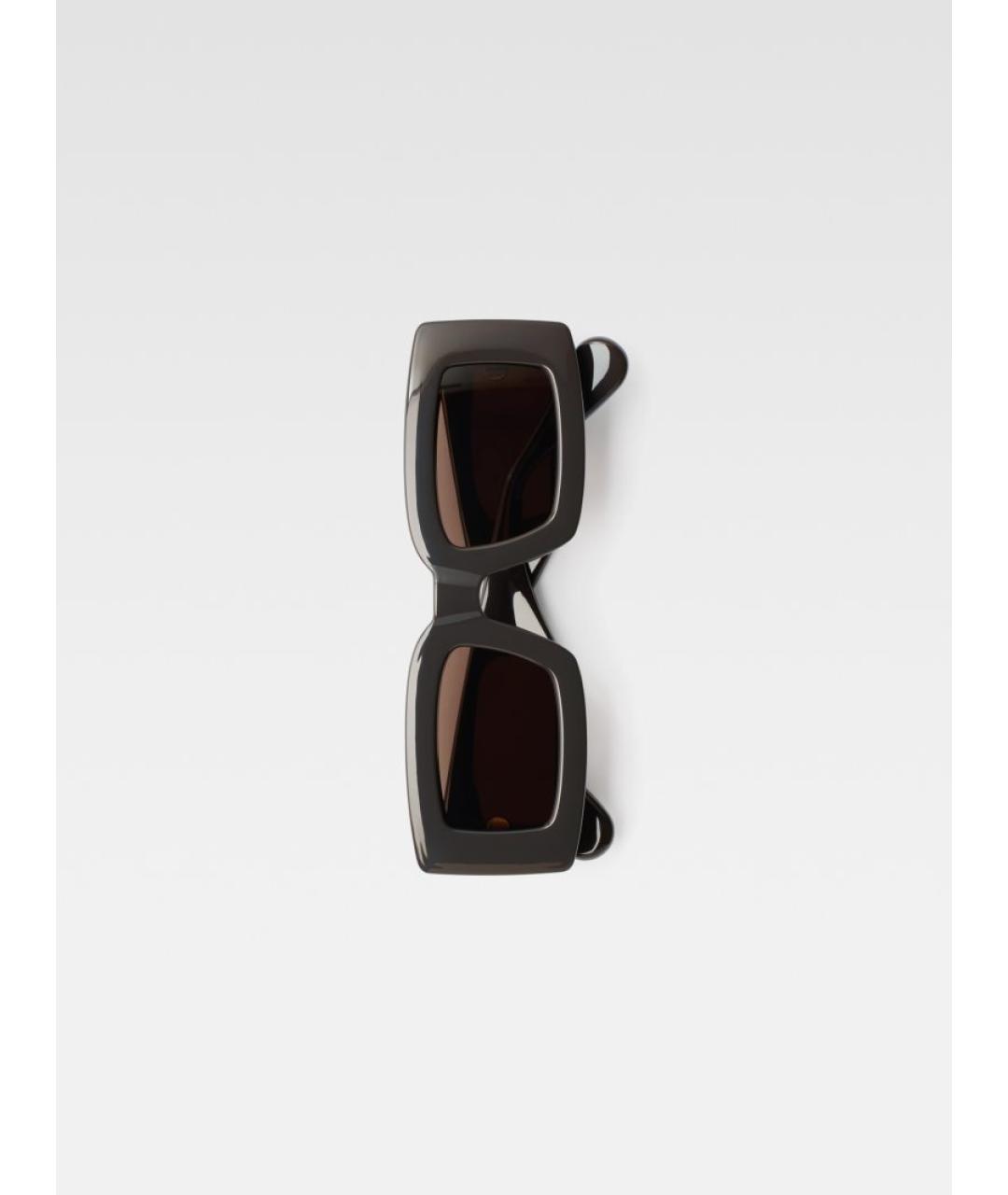 JACQUEMUS Коричневые пластиковые солнцезащитные очки, фото 2