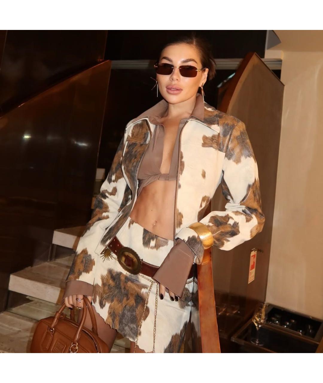 GUCCI Коричневые металлические солнцезащитные очки, фото 4