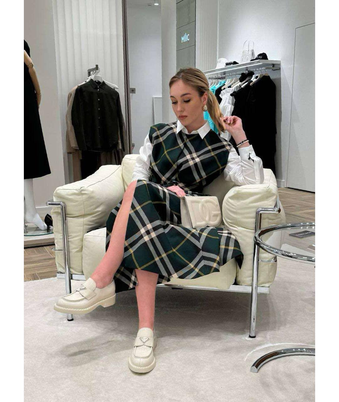 BURBERRY Зеленые повседневное платье, фото 4