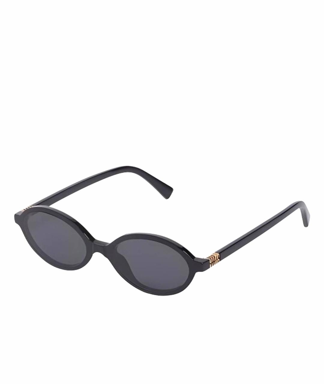MIU MIU Черные пластиковые солнцезащитные очки, фото 1