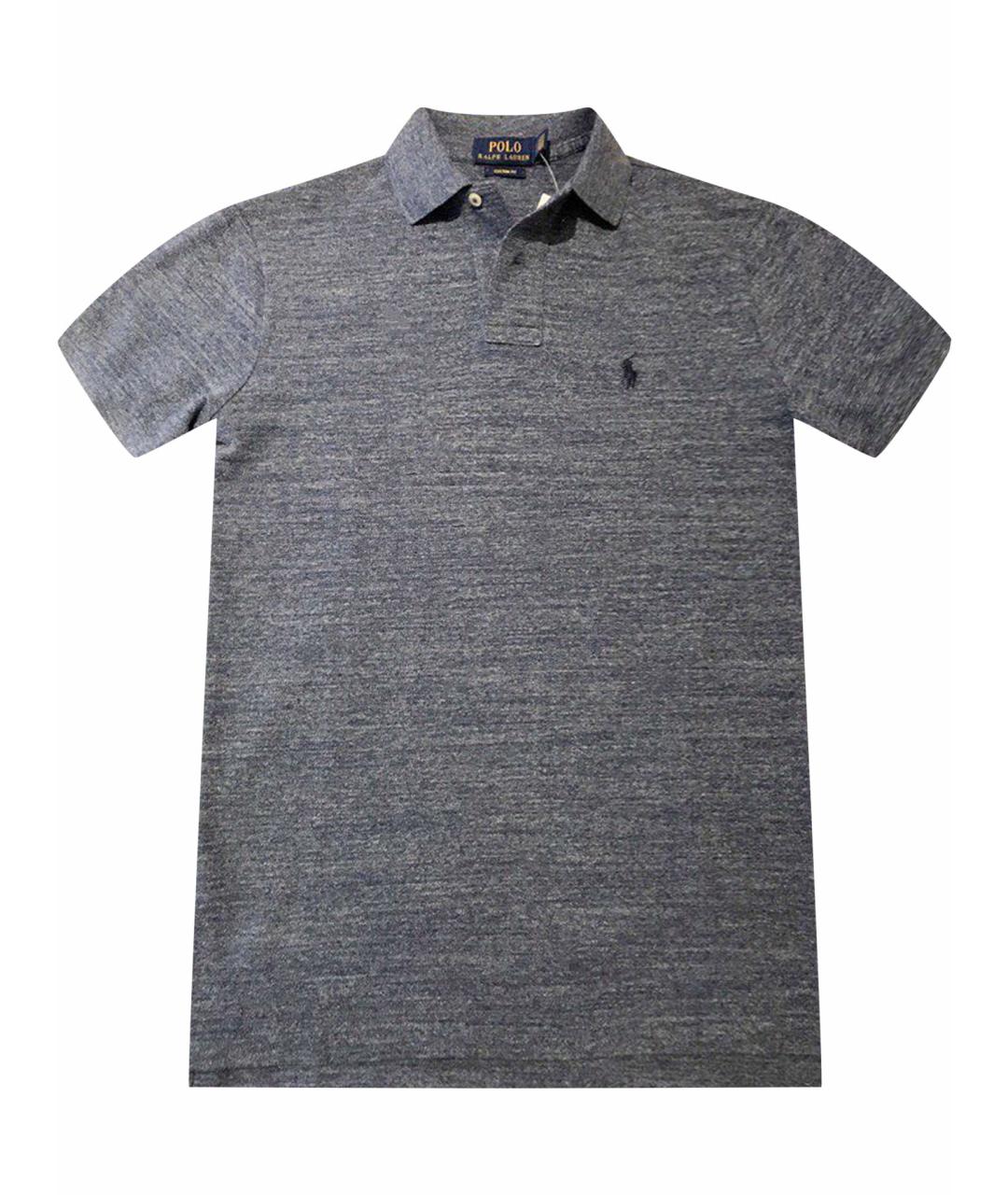 POLO RALPH LAUREN Темно-синее хлопковое поло с коротким рукавом, фото 1