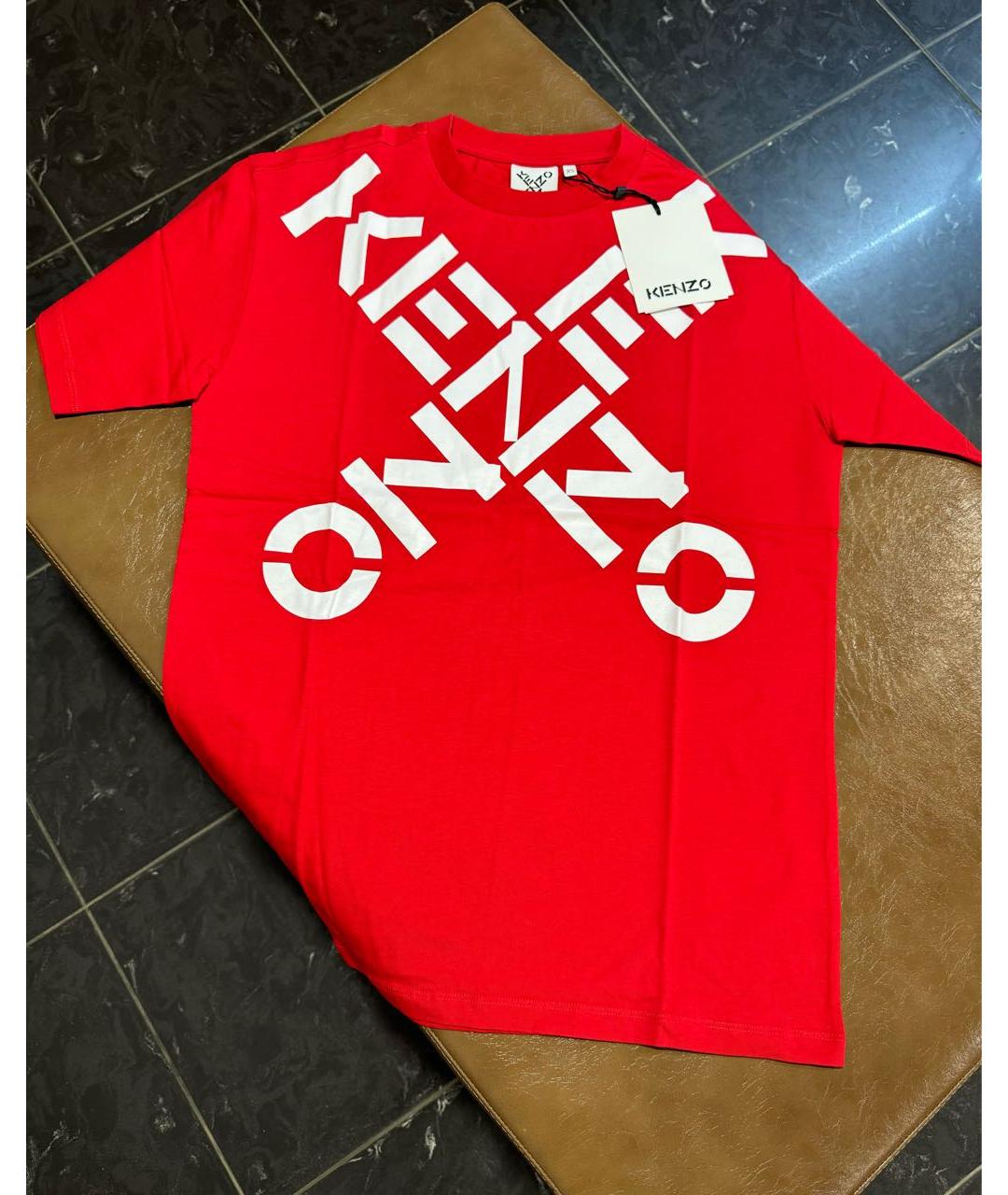 KENZO Красная хлопковая футболка, фото 4