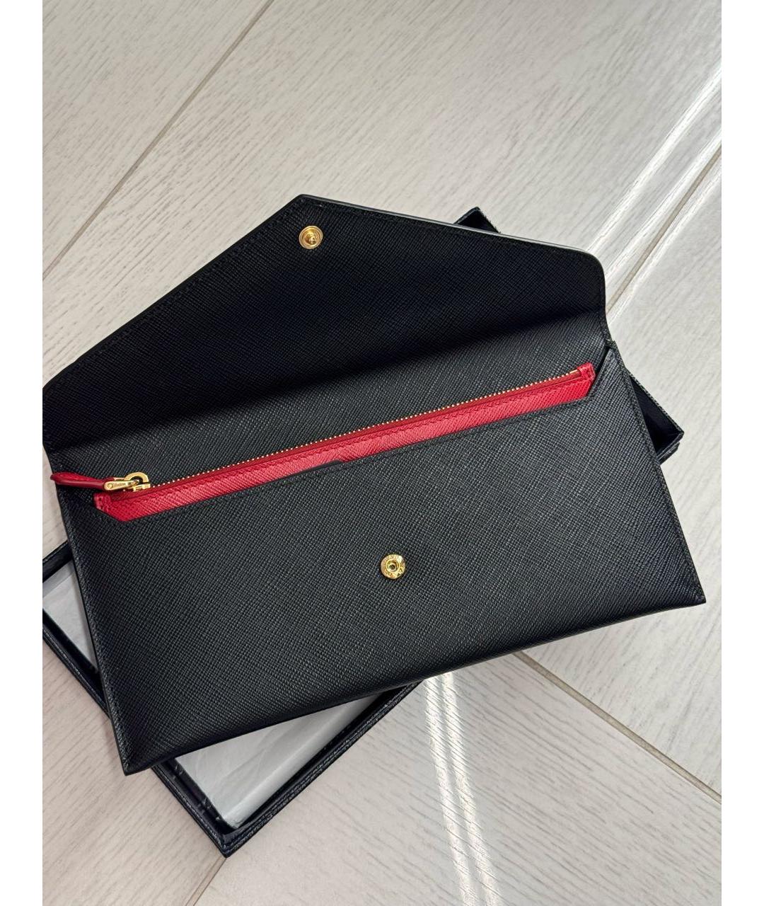 PRADA Черный кожаный кошелек, фото 7