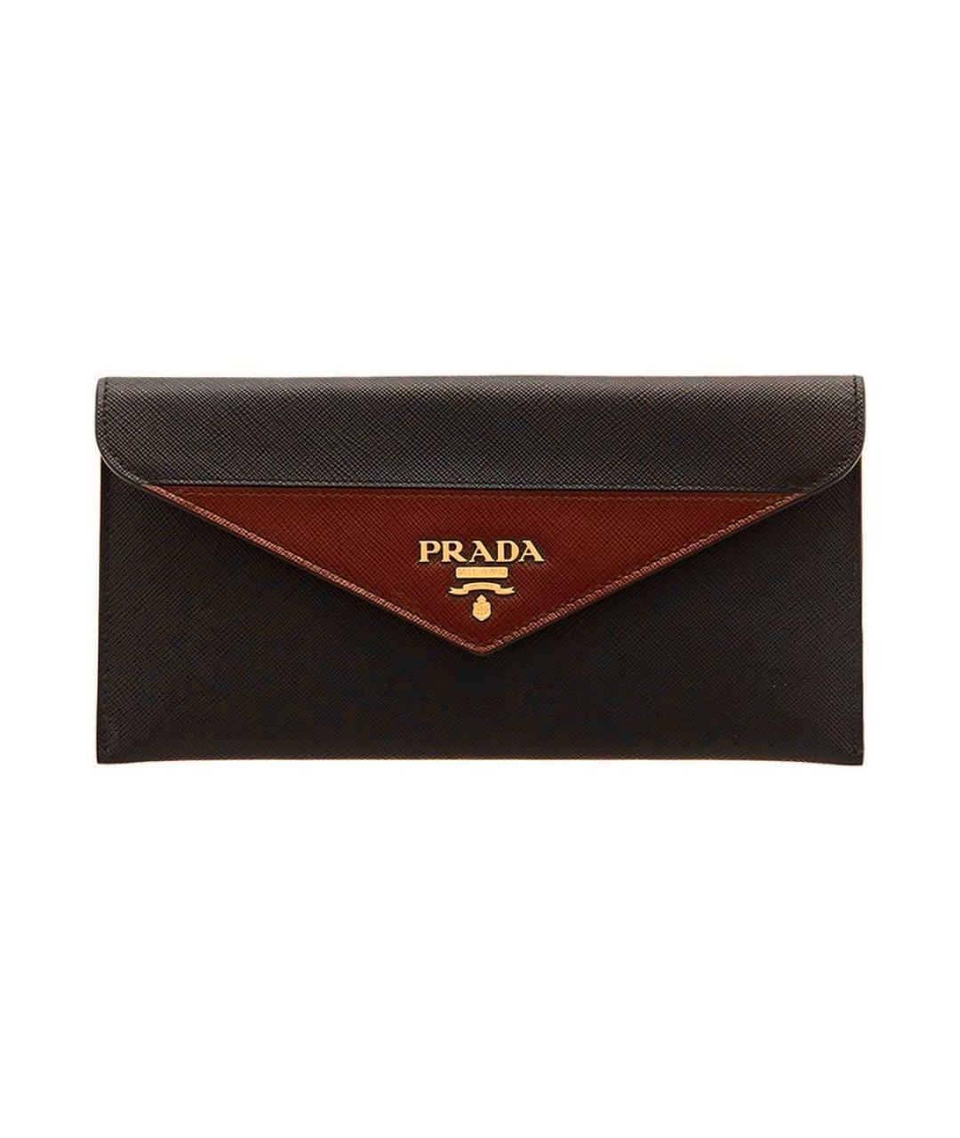PRADA Черный кожаный кошелек, фото 1