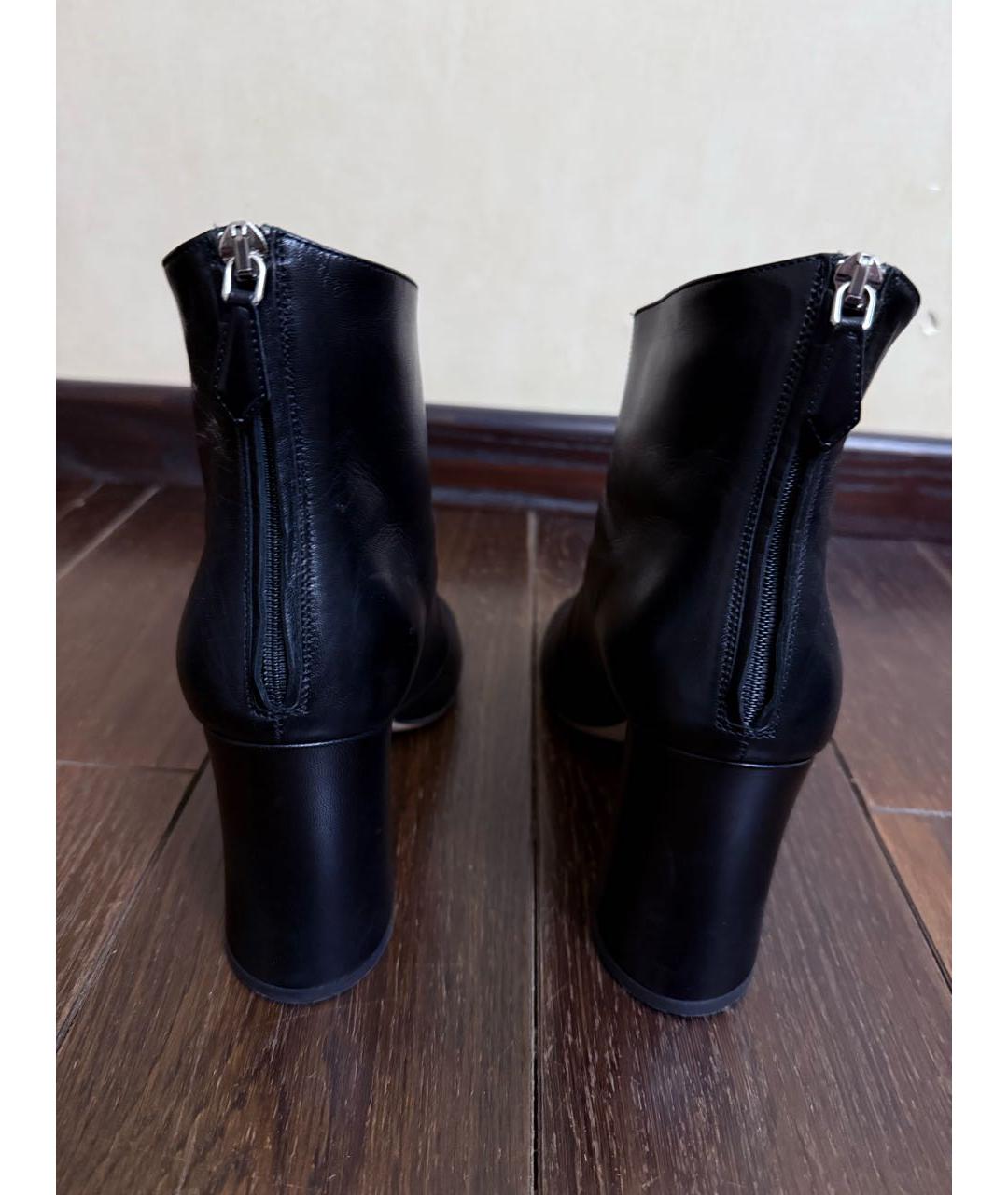 MIU MIU Черные кожаные ботильоны, фото 4