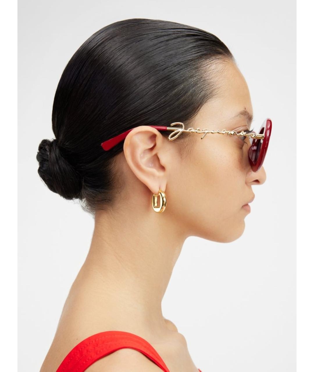JACQUEMUS Красные пластиковые солнцезащитные очки, фото 7