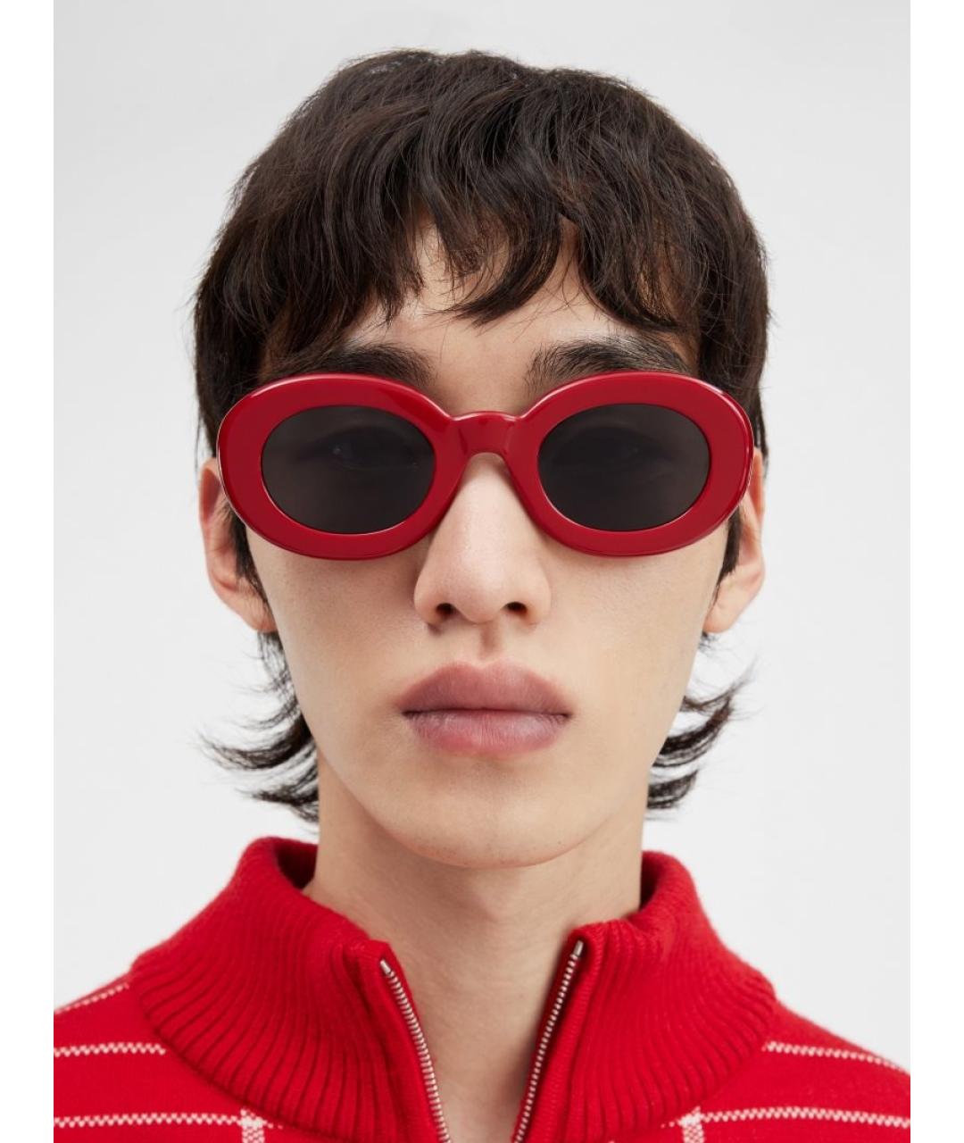 JACQUEMUS Красные пластиковые солнцезащитные очки, фото 8