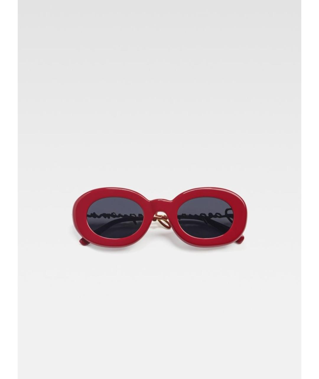 JACQUEMUS Красные пластиковые солнцезащитные очки, фото 2
