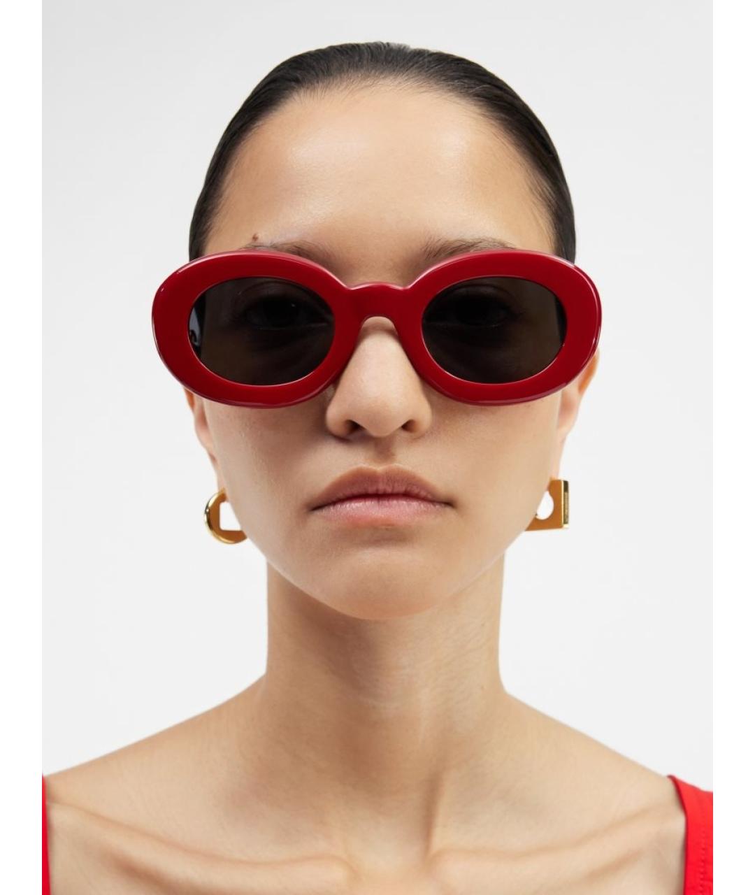 JACQUEMUS Красные пластиковые солнцезащитные очки, фото 6