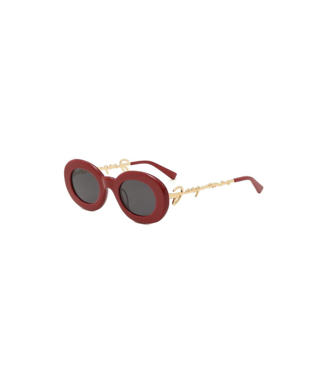 JACQUEMUS Красные пластиковые солнцезащитные очки, фото 10