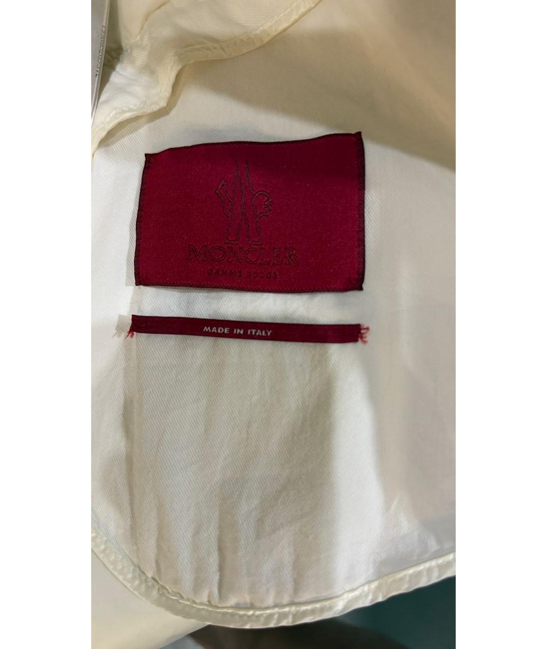 MONCLER Белая хлопковая куртка, фото 5