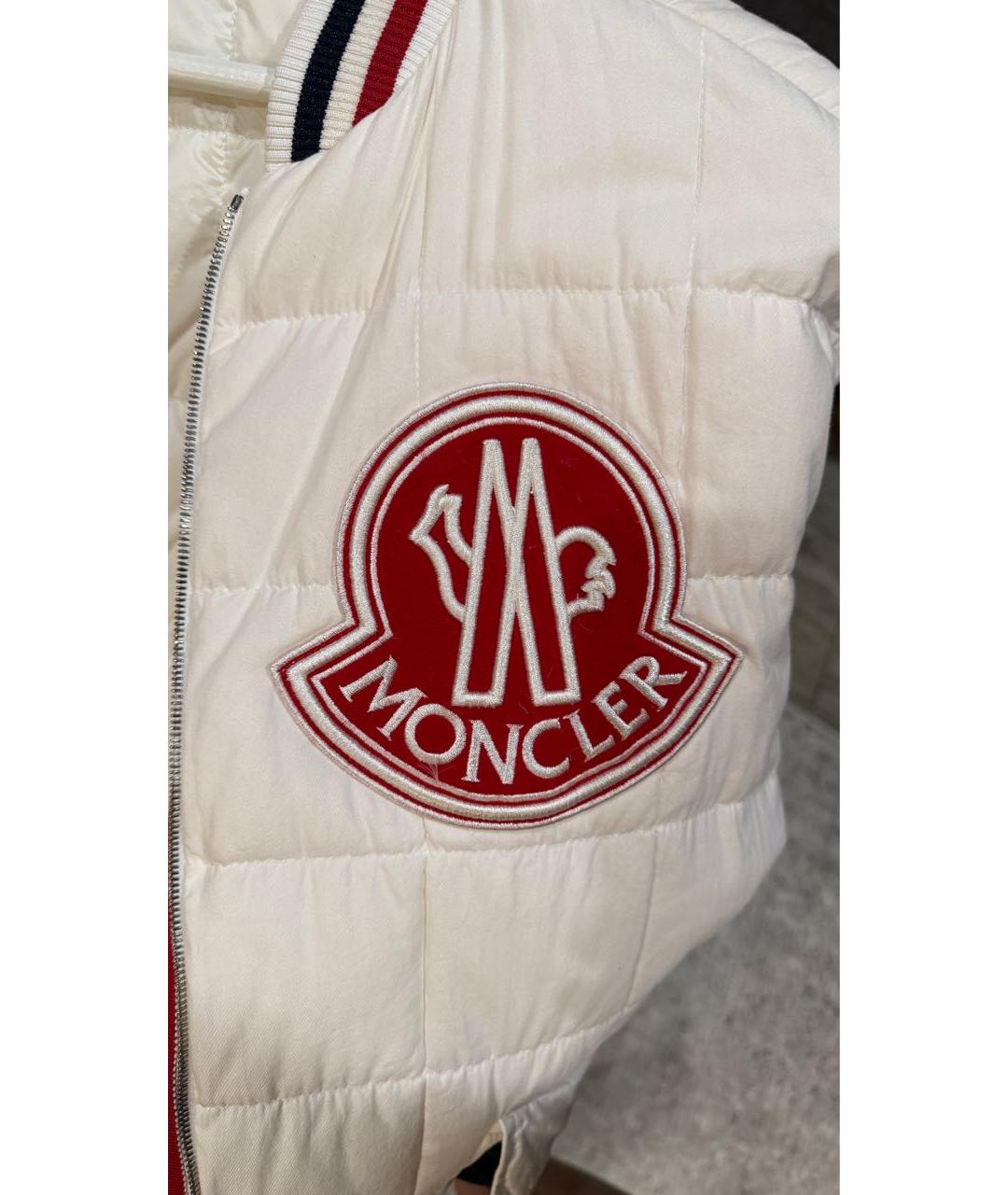 MONCLER Белая хлопковая куртка, фото 4