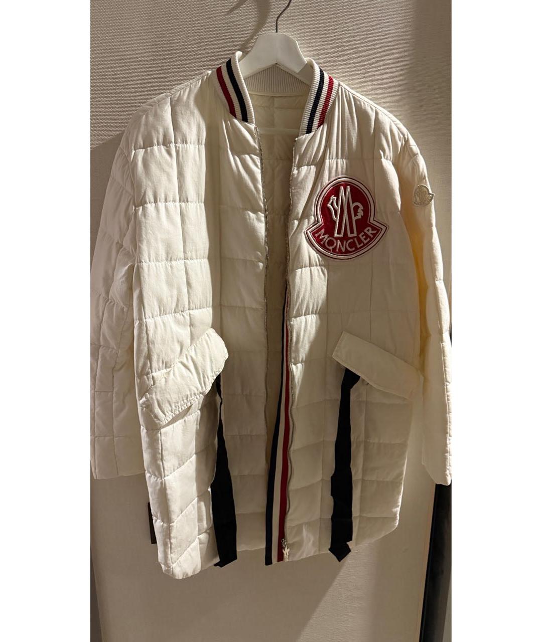 MONCLER Белая хлопковая куртка, фото 7