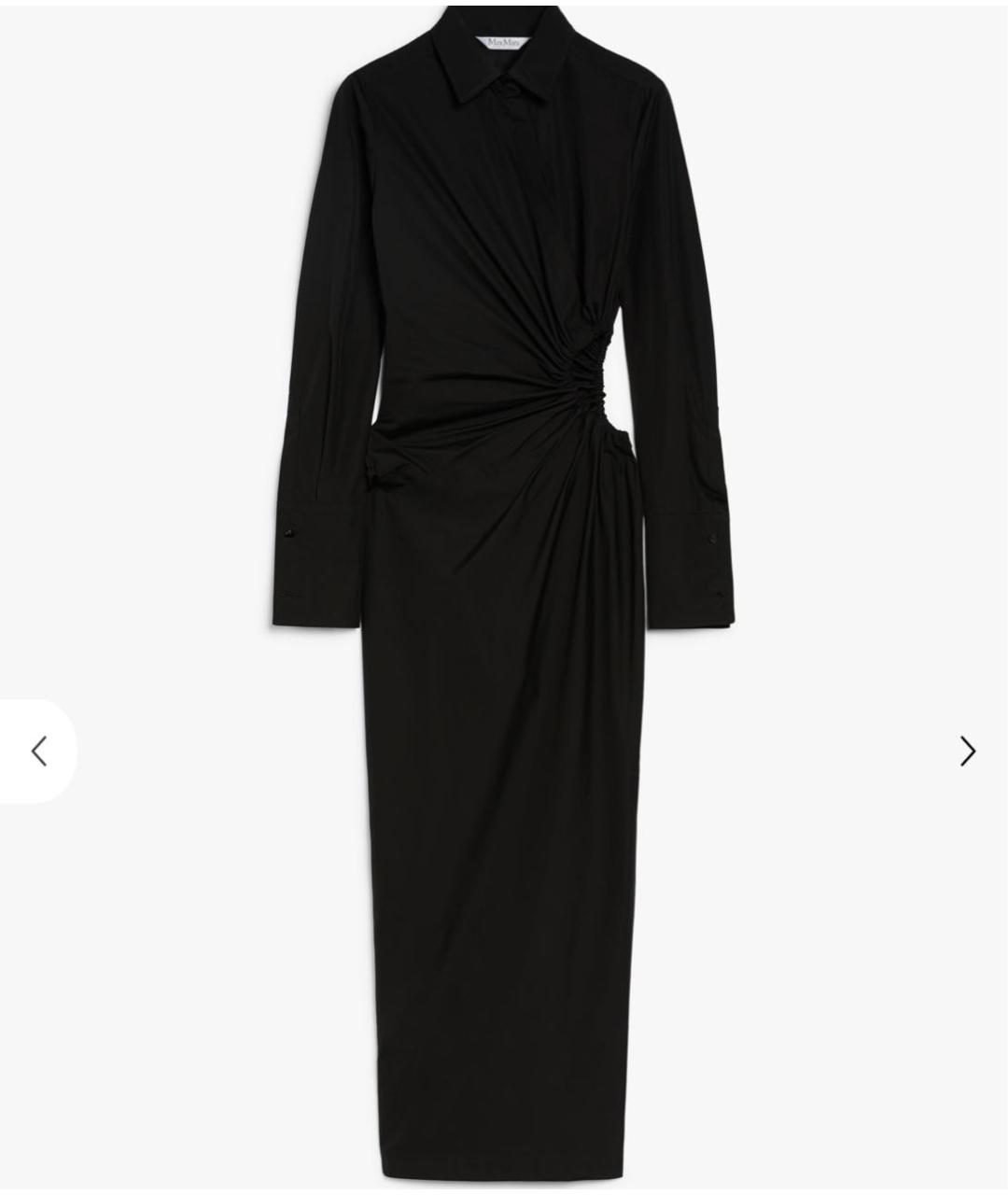 MAX MARA Черное хлопковое повседневное платье, фото 6