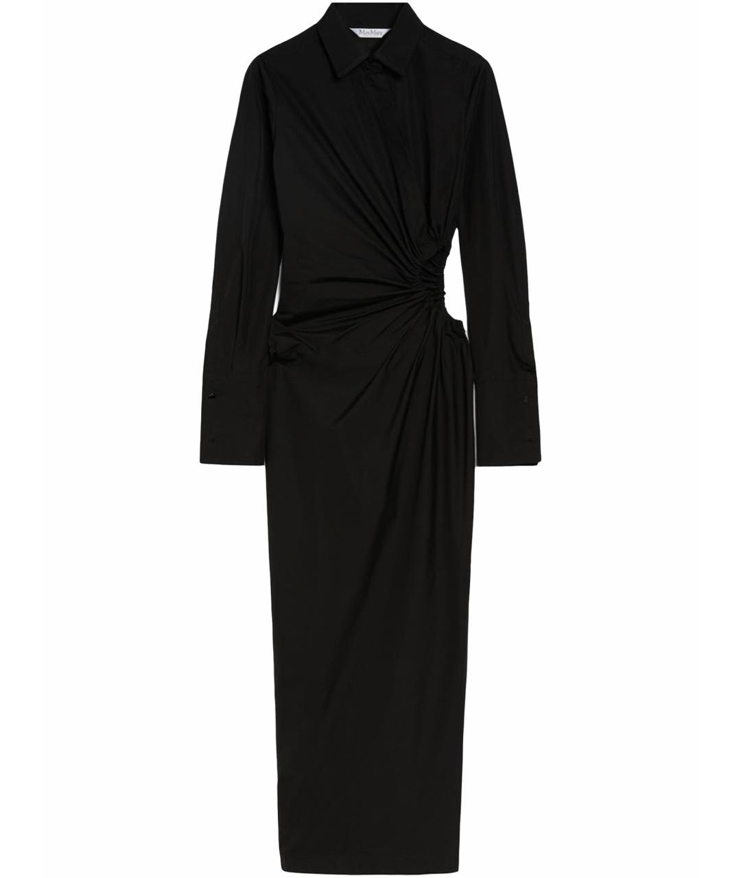 MAX MARA Черное хлопковое повседневное платье, фото 1
