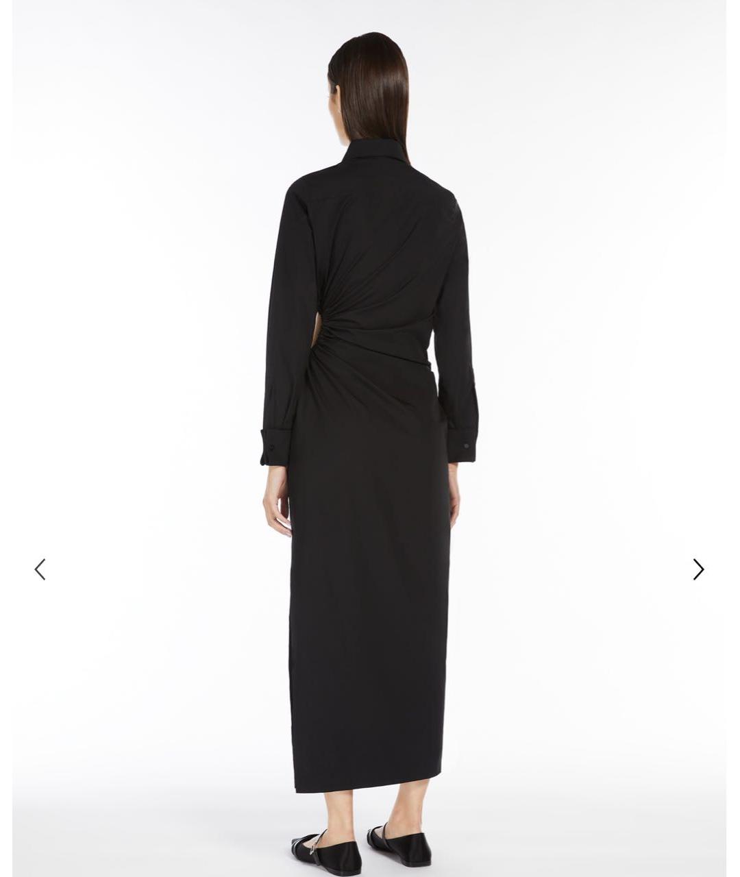 MAX MARA Черное хлопковое повседневное платье, фото 4