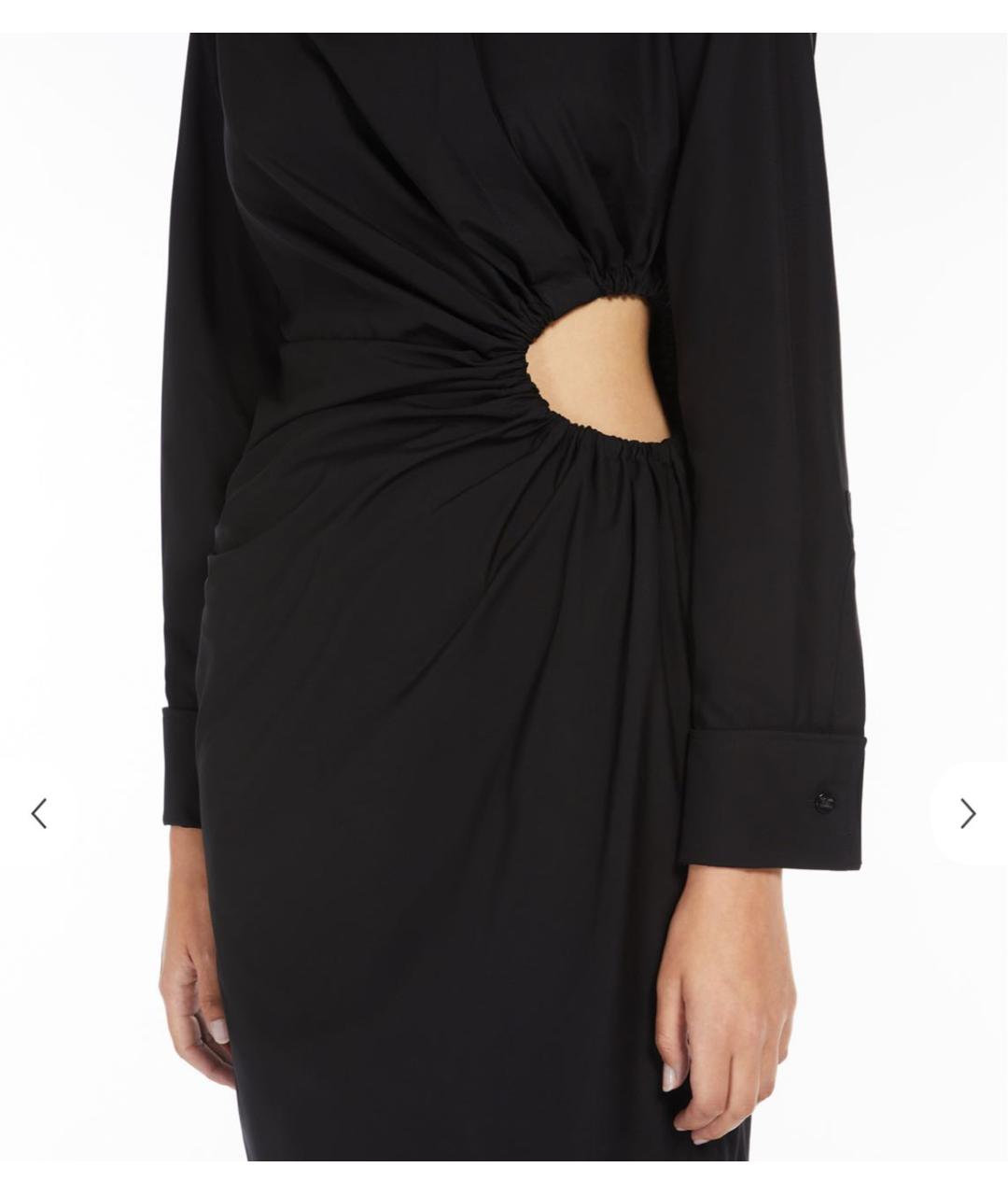 MAX MARA Черное хлопковое повседневное платье, фото 5