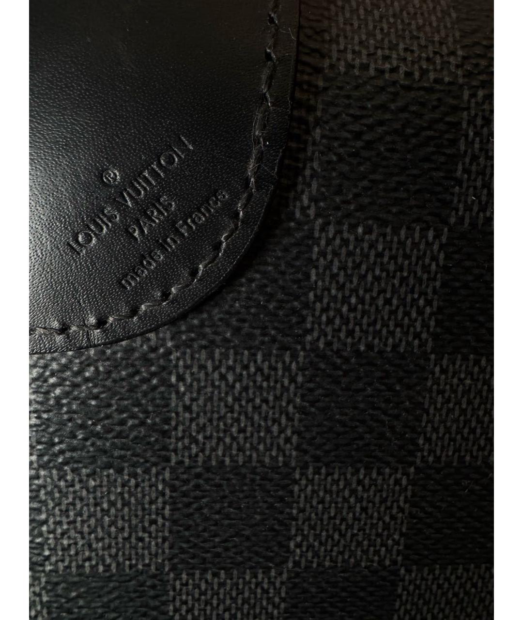 LOUIS VUITTON Коричневый кожаный чемодан, фото 5