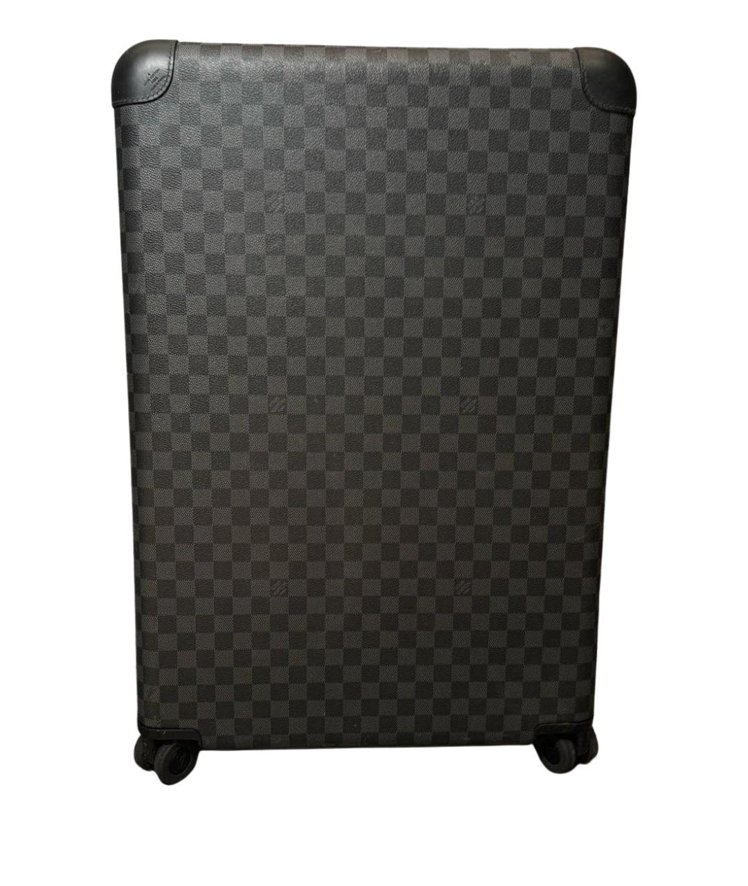 LOUIS VUITTON Коричневый кожаный чемодан, фото 1