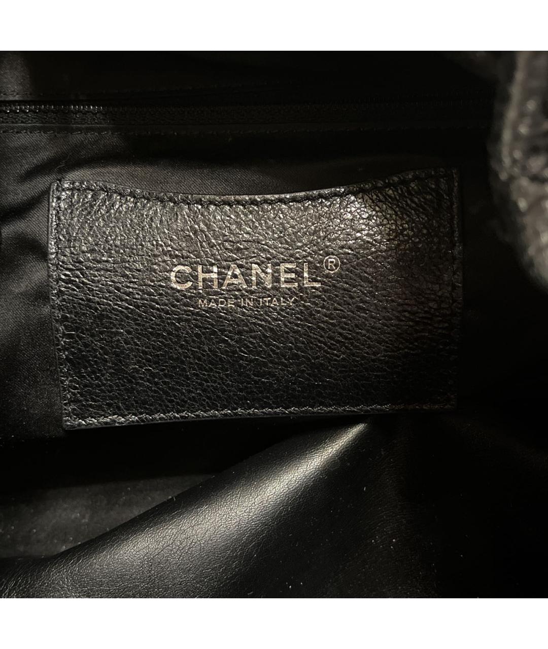 CHANEL Черная кожаная сумка через плечо, фото 4
