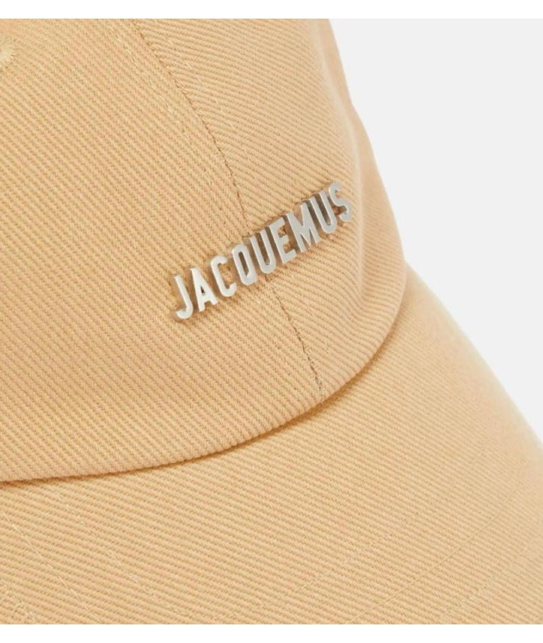 JACQUEMUS Бежевая хлопковая кепка, фото 4