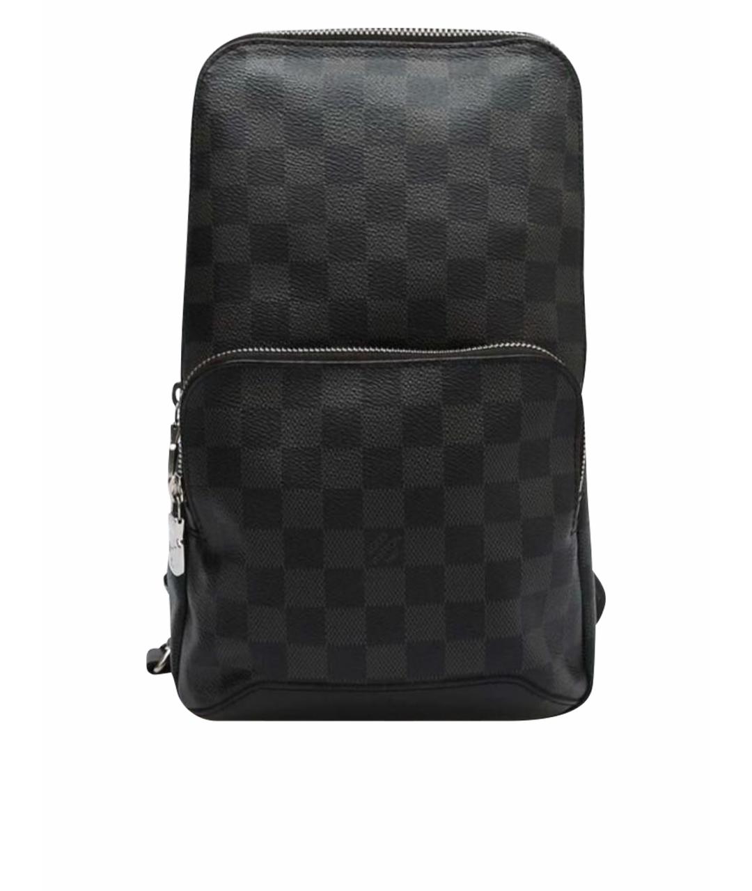 LOUIS VUITTON Черная кожаная сумка на плечо, фото 1