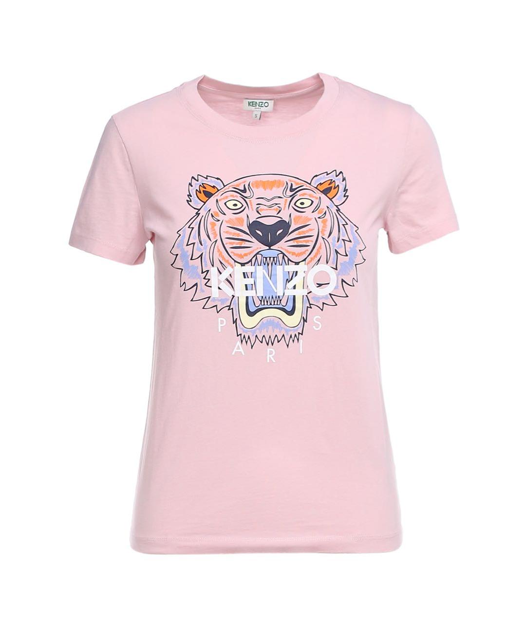 KENZO Розовая хлопковая футболка, фото 8