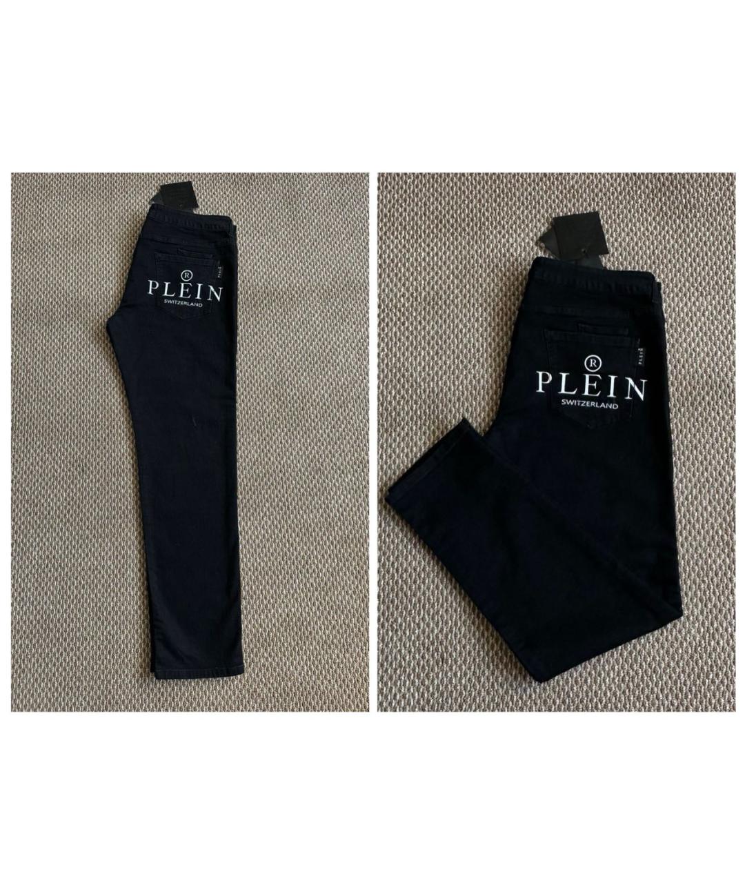 PHILIPP PLEIN Черные хлопко-эластановые джинсы, фото 2