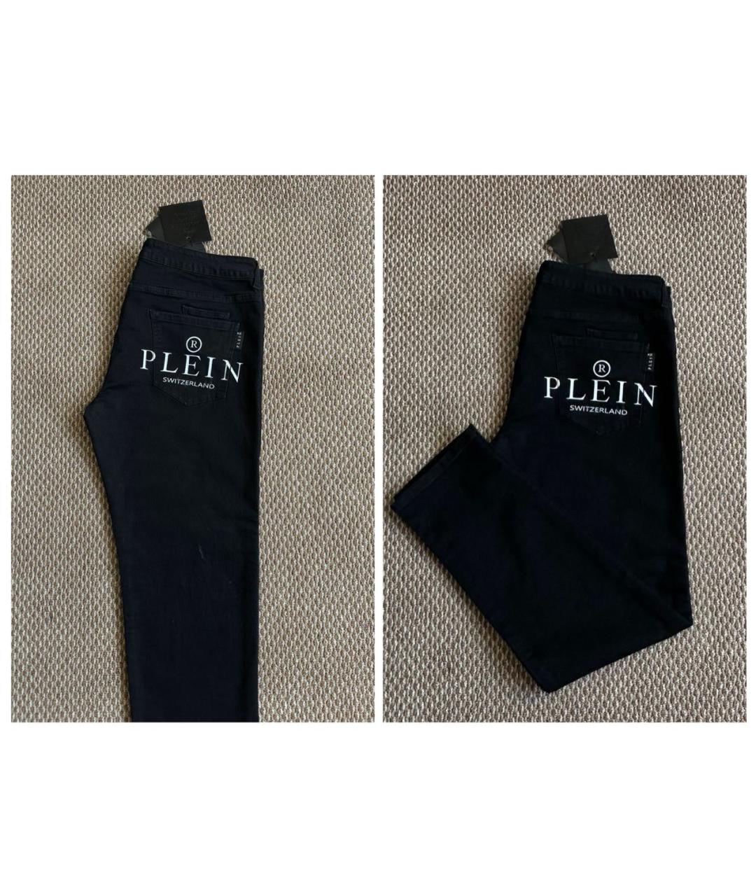 PHILIPP PLEIN Черные хлопко-эластановые джинсы, фото 5